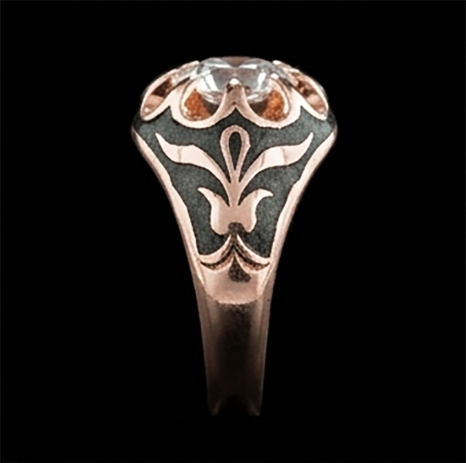2 Ct Gypsy Solitaire Bague Homme Ronde Vieux Mineur Diamant Style Fleur