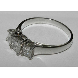 Trilogie Or Blanc 14 Carats avec Diamant Fin – 2,01 carats