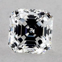 Diamant Asscher naturel de 2 carats, extrait de la terre, pureté E, VVS1, taille très bonne