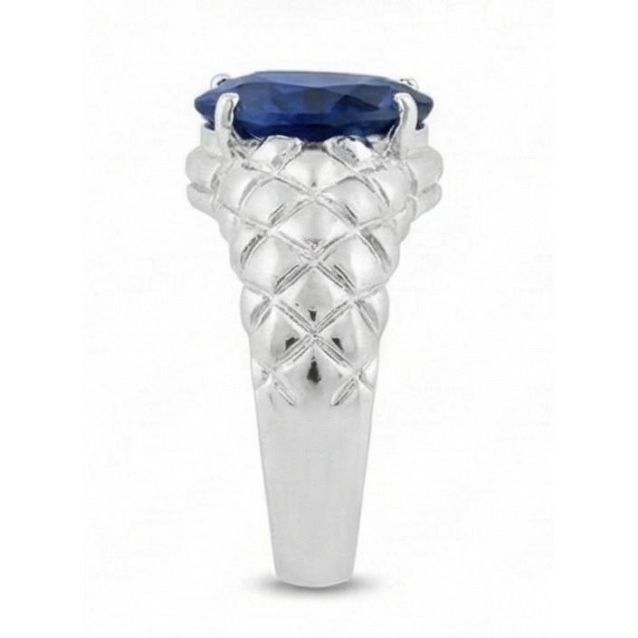 2 carats bijoux en pierres précieuses trillion bague saphir style antique