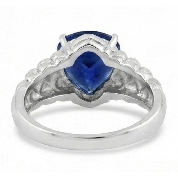 2 carats bijoux en pierres précieuses trillion bague saphir style antique