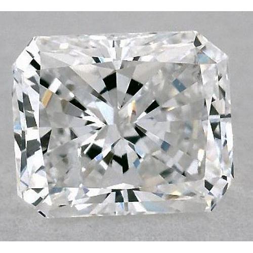 Diamant radiant de 2 carats, non serti, couleur F, pureté VS1, très bonne taille.