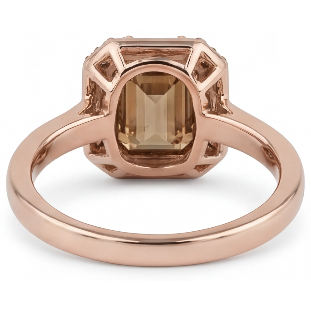 De luxe Diamant Fin Bague Sertie Halo 2,25 carats – vue de dessus