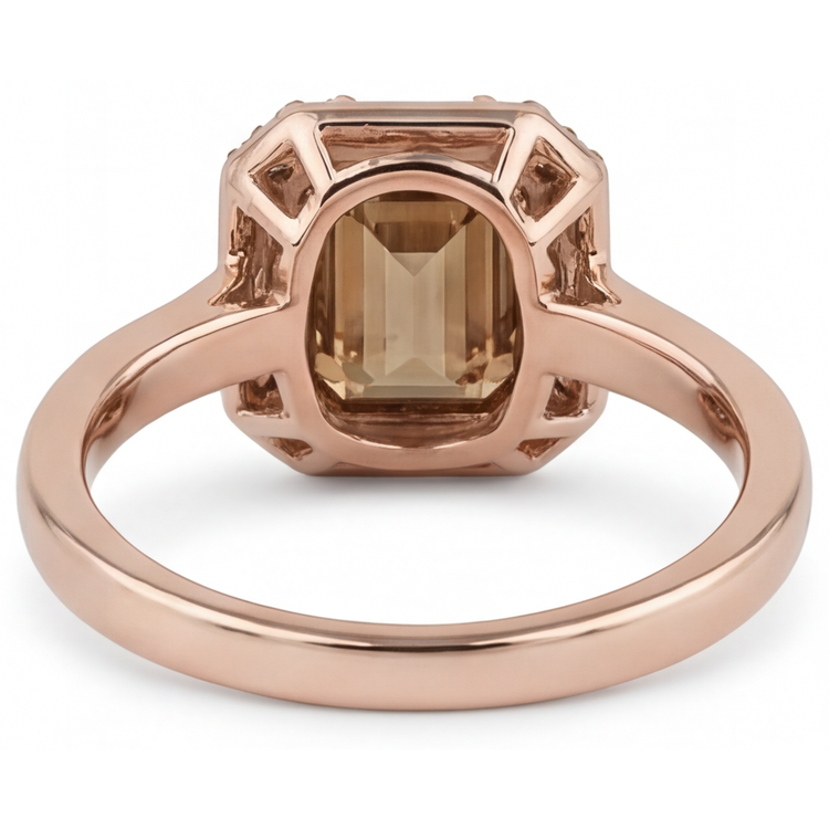 De luxe Diamant Fin Bague Sertie Halo 2,25 carats – vue de dessus