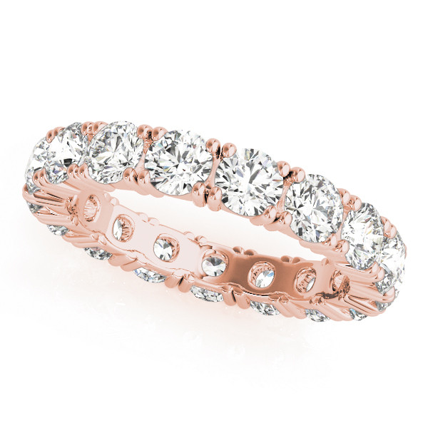Taille Brillant Brillant bague en Or Rose 14 Carats – vue principale