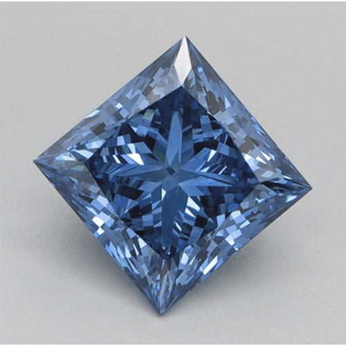 Diamant bleu naturel taille princesse de 2,50 carats, couleur F, pureté VS1
