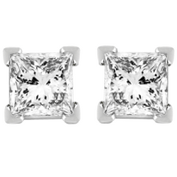 Certifié GIA 3.00 Carats Serti De Clous D'Oreilles En Véritable Diamants Naturels Extraits des Mines ( et non cultivés en laboratoire ) Bijoux En Or Blanc 14K