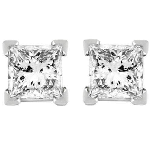 Certifié GIA 3.00 Carats Serti De Clous D'Oreilles En Véritable Diamants Naturels Extraits des Mines ( et non cultivés en laboratoire ) Bijoux En Or Blanc 14K