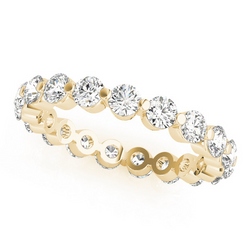 Brillant Eternity Band 2,5 carats F/VS1 – Or 14K Jaune