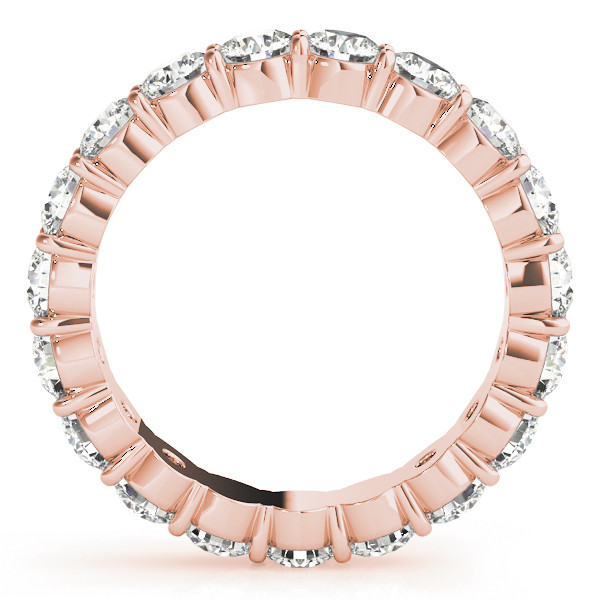 Diamant Taille Brillant Eternity Band en Or Rose 14 Carats – vue de face