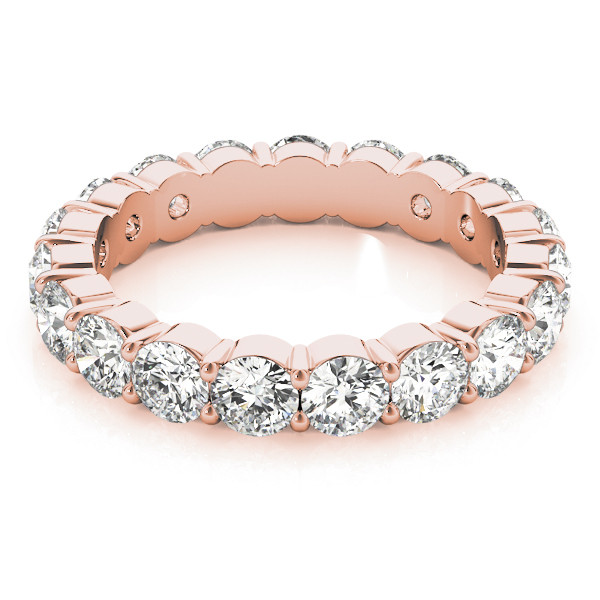 Diamant Eternity Band 0,15-carats Or Rose 14 Carats – vue de côté