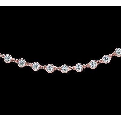 Taille Brillant Diamant bague en Or Rose 14 Carats – vue principale