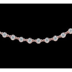 Taille Brillant Diamant Collier Pendentif – 20 carats en Or Rose
