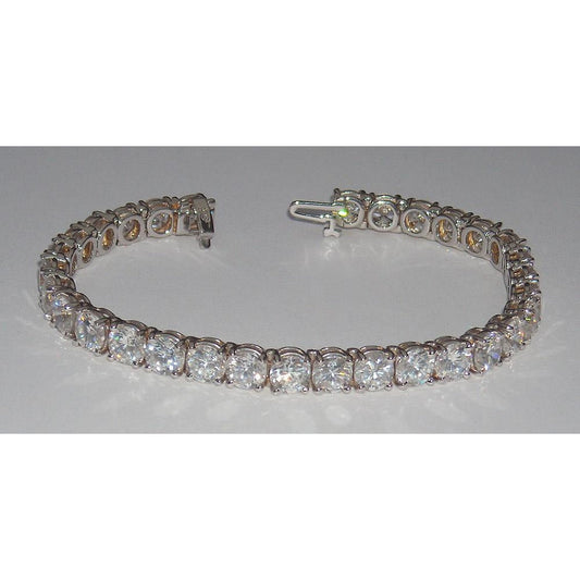 Bracelet Tennis 10K Rose Gold avec Brillant – vue de face