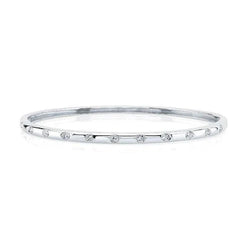 2,20 Carat Bracelet en Réel Diamant de Taille Brillante pour Femme Or Blanc 14K