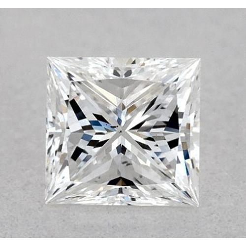 Diamant taille princesse 2,25 carats, serti, pureté F, VS1, excellente taille