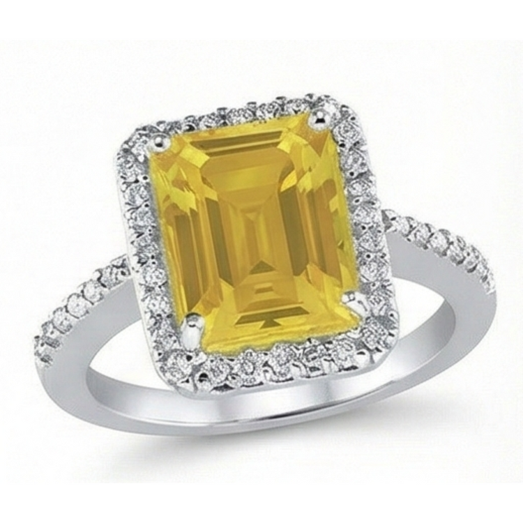 Confectionné main Bague avec Gemme 21 carats – vue d'angle