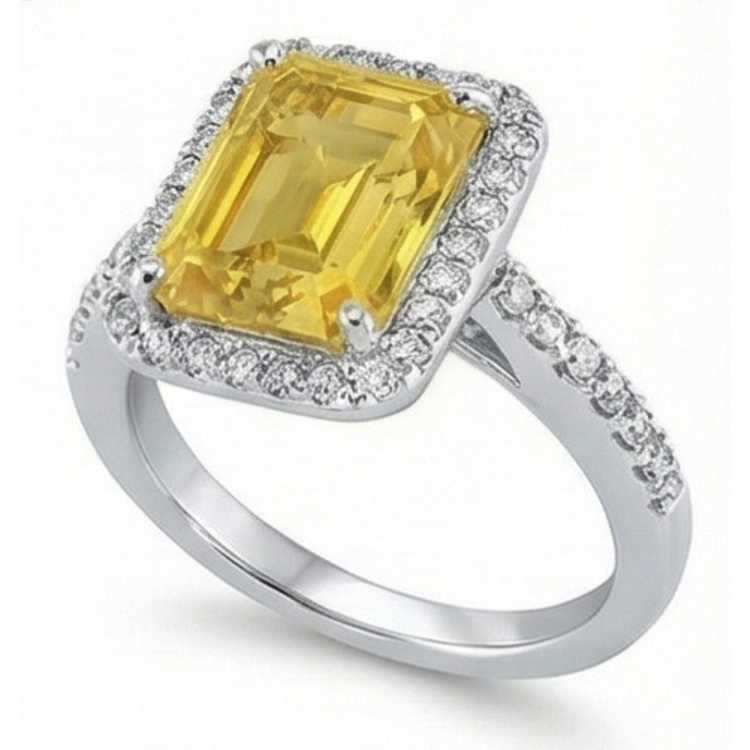 Citrine Bague avec Gemme – vue détaillée