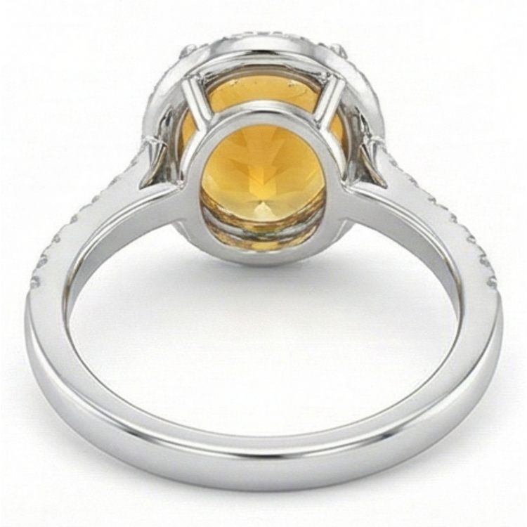 Haut de gamme Bague Pierre Précieuse 23 carats – vue de profil