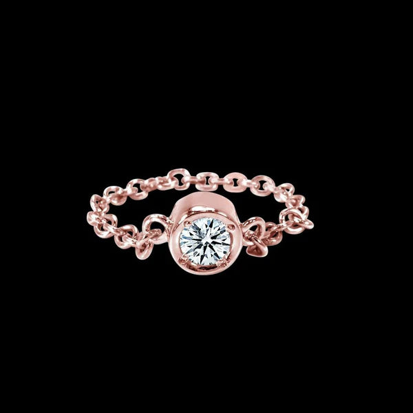 2,5 Carat Yards De Réel Diamants Chaîne De Bracelet Style Or Rose Par Or Rose