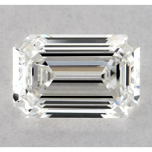Diamant émeraude de 2,5 carats, non serti, couleur F, pureté VS1, très bonne taille.