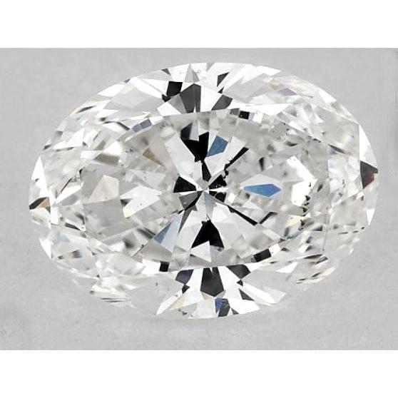 Diamant ovale de 2,5 carats, non serti, couleur F, pureté VS1, très bonne taille.