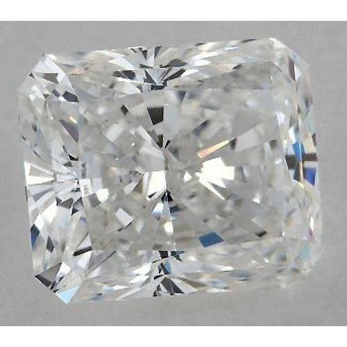 Diamant radiant de 2,5 carats, non serti, couleur F, pureté VS1, très bonne taille.