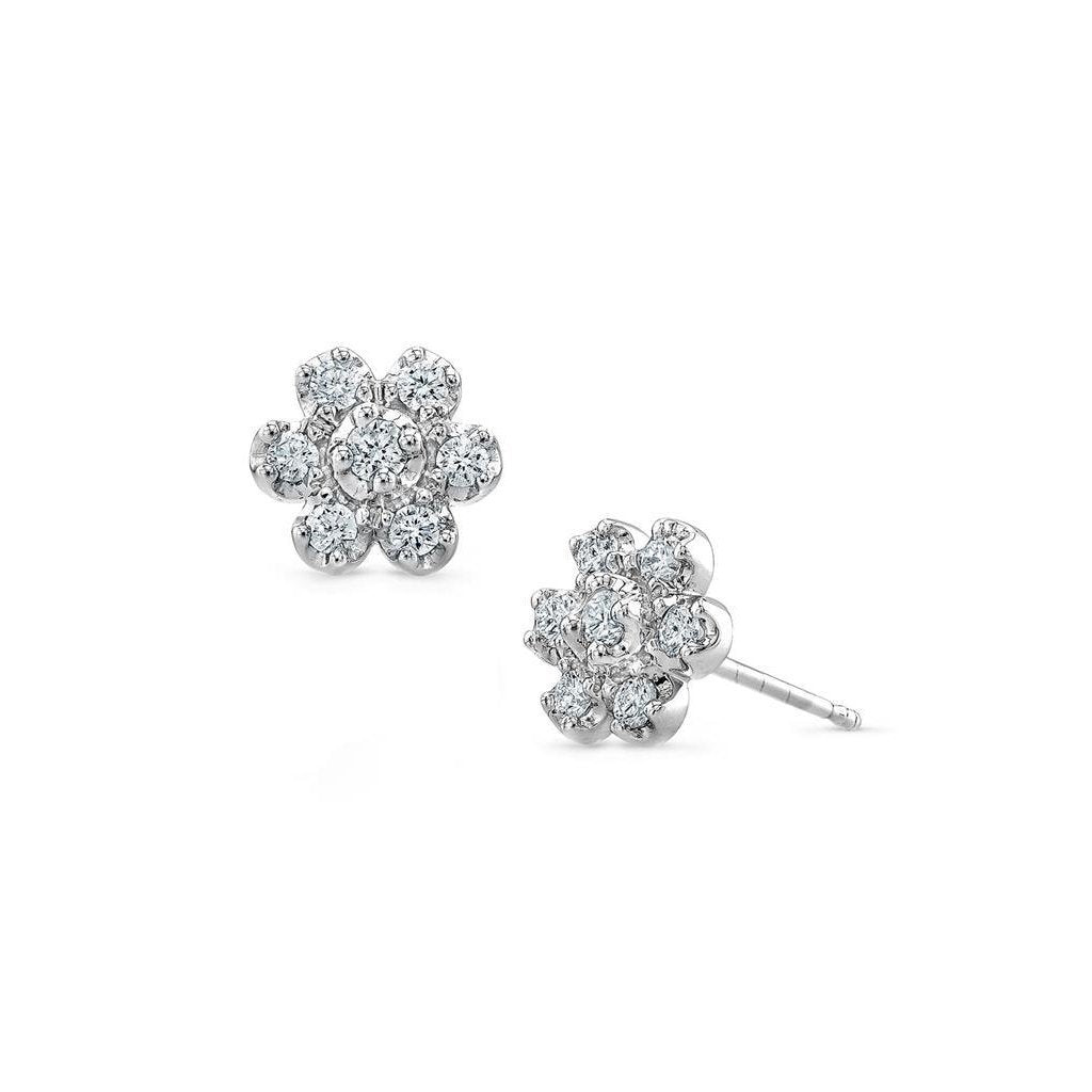 2,50 Carats Réel Diamant Rond Boucle D'Oreille Dames Bijoux En Or Blanc