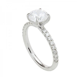 Diamant Pureté VVS Bague Solitaire avec Accents 2,70 carats en