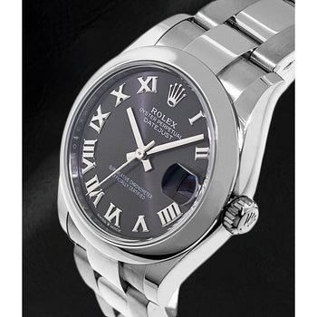 Rolex Date-Just 31 mm cadran romain gris montre femme 
