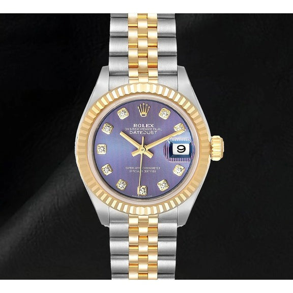 Montre femme Rolex Datejust en or jaune bicolore Or 18 carats