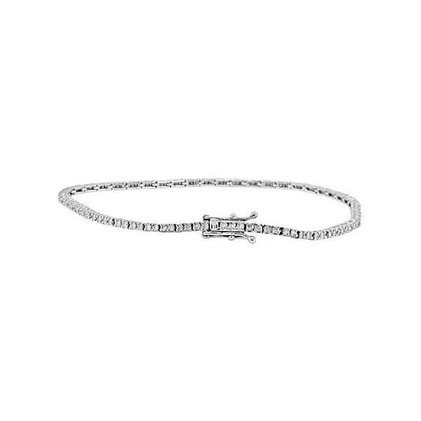 Diamant Fin Bracelet 0,03 carats Or Blanc 14 Carats – vue principale