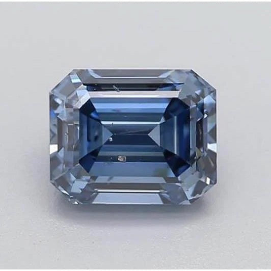 Taille Émeraude Saphir Bleu Royal bague en Gold – vue principale