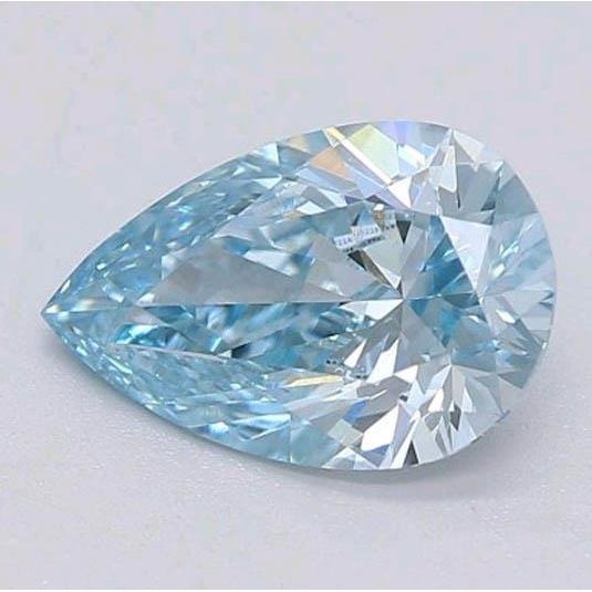 Taille Poire Saphir Bleu Bleuet bague en Gold – vue principale