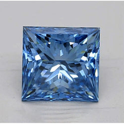 Diamant bleu intense naturel de 2 carats, taille princesse.