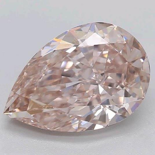 Taille Poire Saphir Rose bague en Gold – vue de face