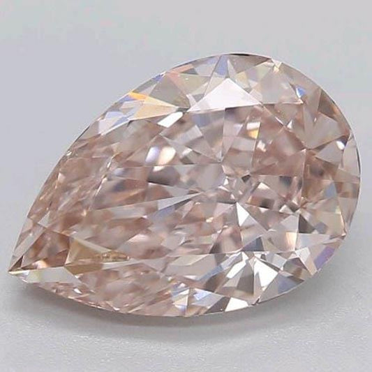 Taille Poire Saphir Rose bague en Gold – vue de face