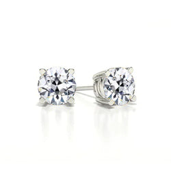 Diamant Boucles d'Oreilles 2 carats G/VS1 – Or Blanc 14 Carats