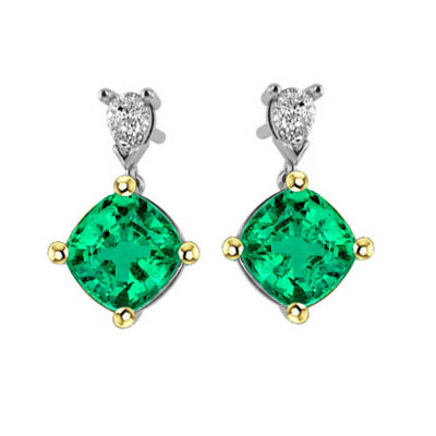 Brillant Émeraude Gemstone Earring 2 carats – vue principale