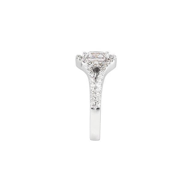 2.01 Carat Rond Brillant Halo Véritable Diamant Bague De Mariage Or Blanc 14K