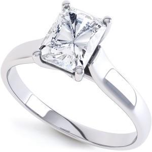 2.25 Carats Bague De Mariage Naturel Diamant Solitaire Taille Radiant Sertie De Griffes