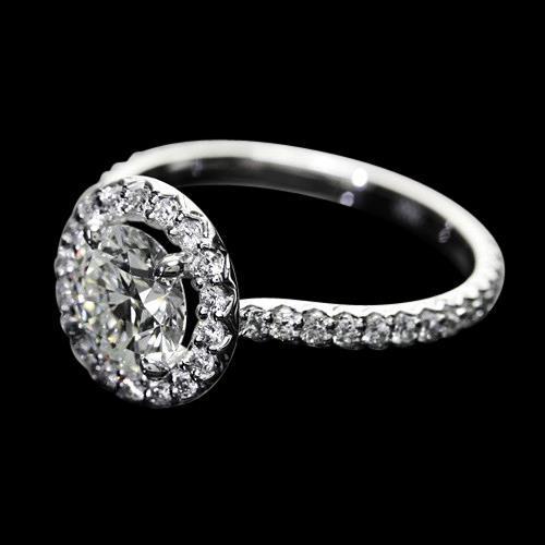 2.25 Carats Bague Sertie De Véritable Diamants Halo Bijoux De Mariage Nouveau