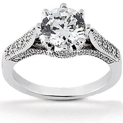2.29 carats. Bague d'anniversaire En Or Blanc Avec Naturel Diamants. Bijoux De Style Vintage Neufs