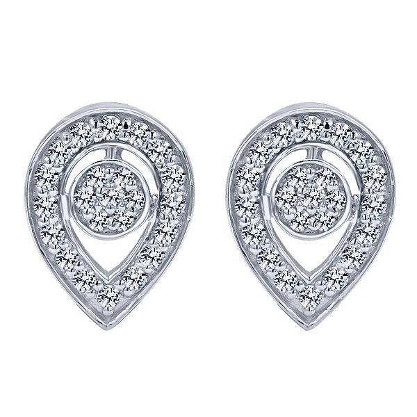 2.30 Carats Halo Naturel Diamonds Boucles D'Oreilles Dames En Or Blanc 14K