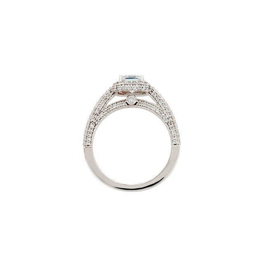 2.31 Carats Asscher Véritable Diamant Solitaire Bague de Fiançailles Bijoux Nouveau