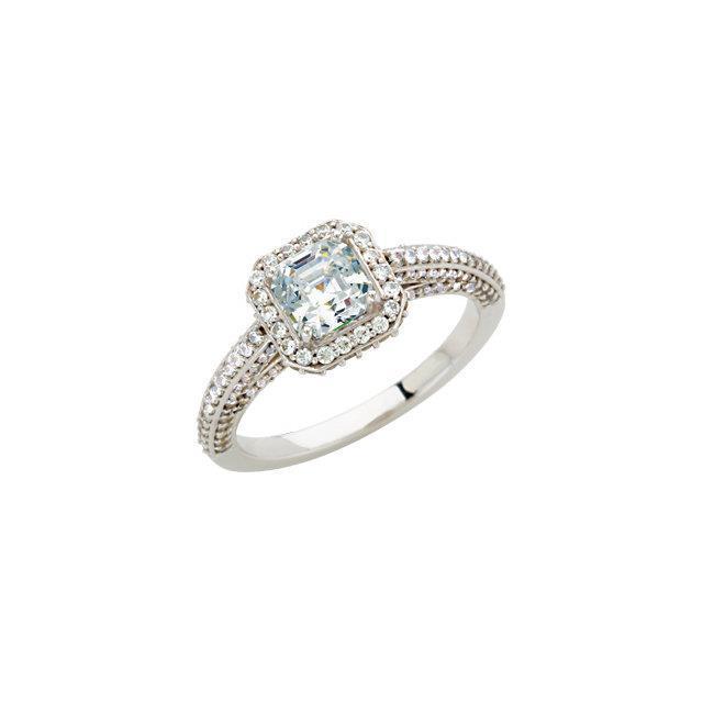 2.31 Carats Asscher Véritable Diamant Solitaire Bague de Fiançailles Bijoux Nouveau