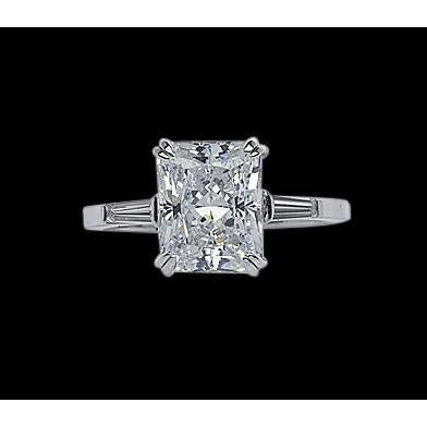 2.35 carats Bague De Fiançailles Royale Trois Pierres Naturel Diamants Or