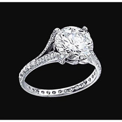 2.36 Carats. Bague De Fiançailles Royal Réel Diamants Or Blanc