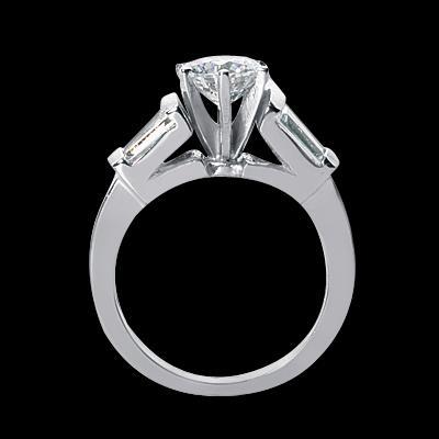 2.39 Carats. Bague De Fiançailles Véritable Diamants Or Blanc Trois Pierres