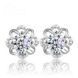 2.40 Carats Boucles D'oreilles Réel Diamants Ronds Bijoux En Or Blanc Neuf